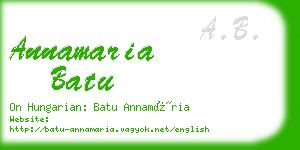 annamaria batu business card